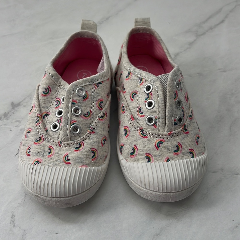 Girls Rainbow Sneaker Slip Ons